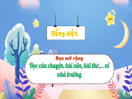 Bài giảng Tiếng Việt 3 (Đọc mở rộng) Kết nối tri thức - Bài: Đọc câu chuyện, bài văn, bài thơ,... về nhà trường - Năm học 2024-2025 - Trường Tiểu học Trường Thọ