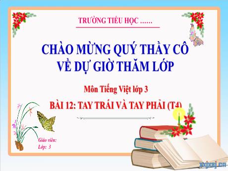 Bài giảng Tiếng Việt 3 (Kết nối tri thức) - Bài 12: Tay trái và tay phải (Tiết 4) - Trường Tiểu học Bát Trang