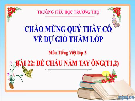 Bài giảng Tiếng Việt 3 (Kết nối tri thức) - Bài 22: Để cháu nắm tay ông (Tiết 1+2) - Năm học 2024-2025 - Trường Tiểu học Trường Thọ