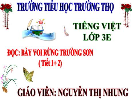 Bài giảng Tiếng Việt 3 (Tập đọc) Kết nối tri thức - Bài 8: Bầy voi rừng Trường Sơn (Tiết 1+2) - Năm học 2024-2025 - Nguyễn Thị Nhung