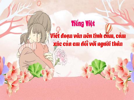 Bài giảng Tiếng Việt 3 (Tập làm văn) Kết nối tri thức - Bài: Viết đoạn văn nêu tình cảm, cảm xúc của em đối với người thân - Năm học 2024-2025 - Trường Tiểu học Trường Thọ