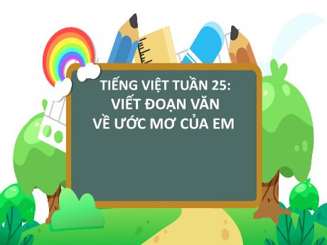 Bài giảng Tiếng Việt 3 (Tập làm văn) Kết nối tri thức - Bài: Viết đoặn văn về ước mơ của em - Năm học 2024-2025 - Trường Tiểu học Trường Thọ