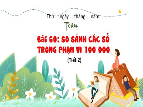 Bài giảng Toán 3 (Kết nối tri thức) - Bài 60: So sánh các số trong phạm 100 000 (Tiết 2) - Năm học 2024-2025 - Trường Tiểu học Trường Thọ
